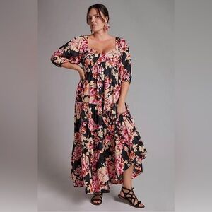 Anthropologie Blossom Maxi Dress size M